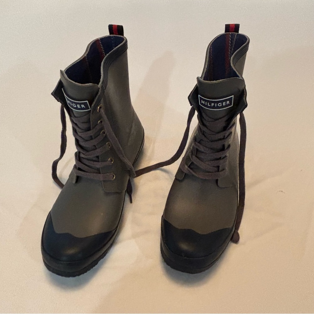 Tommy Hilfiger Gray Women Rain Boots
